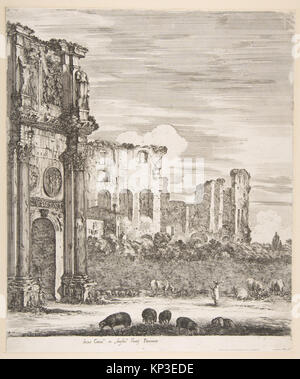 Arc de Constantin et le Colisée avec des moutons paissant en premier plan, à partir de "six grandes vues, quatre de Rome, et deux de la campagne romaine" (Six grandes vues, dont quatre de Rome et deux de la campagne romaine) rencontré DP818085 377681 Artiste : Stefano della Bella, Italien, Florence 1610 ?1664 Florence, Arc de Constantin et le Colisée avec des moutons paissant en premier plan, à partir de "six grandes vues, quatre de Rome, et deux de la campagne romaine" (Six grandes vues, dont quatre de Rome et deux de la campagne romaine), 1656, Eau-forte ; deuxième état, feuille : 12 5/8 ? 10 9/16 in. (32 ? 26,9 cm). Le Metropolitan Mu Banque D'Images