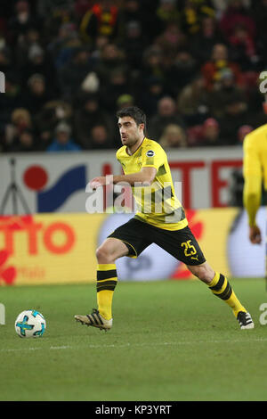 Mainz, Allemagne. Dec 12, 2017. L'Hotel Dortmund en action au cours de la Bundesliga match de foot entre FSV Mainz 05 Borussia Dortmund et dans l'Opel Arena à Mainz, Allemagne, 12 décembre 2017. Crédit : Thomas Frey/dpa/Alamy Live News Banque D'Images