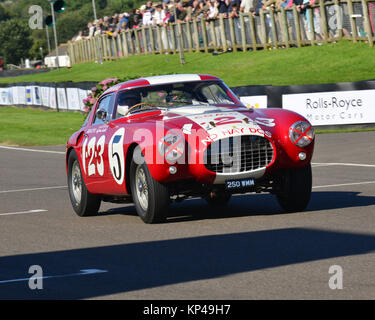 Nick Mason, Holly, Mason-Franchitti Ferrari 250 MM, lavant Cup, Goodwood Revival 2015, années 50, 60, 2015, Chris McEvoy, CJM Photography, voitures classiques, Banque D'Images