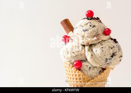 La crème glacée Stracciatella Banque D'Images