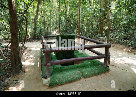 Les Tunnels de Cu Chi , Vietnam Banque D'Images