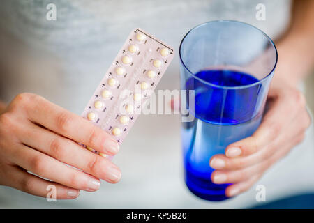 Des pillules de contraception orale.