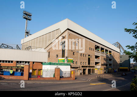 Carrow Road Stade de Football, l'accueil de Norwich City Football Club, Norwich, Norfolk, East Anglia, Angleterre, RU Banque D'Images