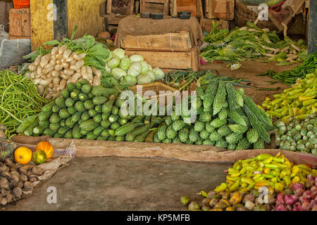 Des légumes à une échoppe de marché au Sri Lanka Banque D'Images