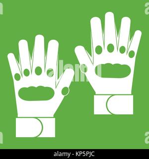 Paire de gants paintball vert icône Illustration de Vecteur