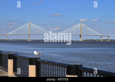 Pont Arthur Ravenel Jr., Charleston, SC - USA Banque D'Images