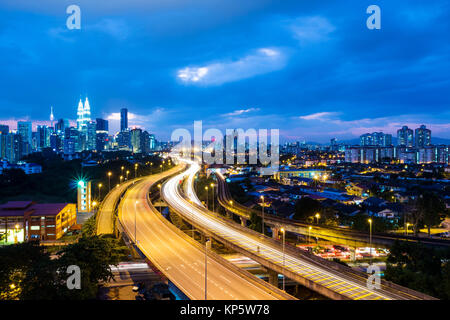 Kuala Lumpur city at night Banque D'Images