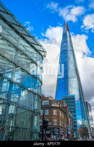 Londres, Royaume-Uni - 28 janvier 2017 : Londres et Shard, le plus haut bâtiment de la ville. Banque D'Images