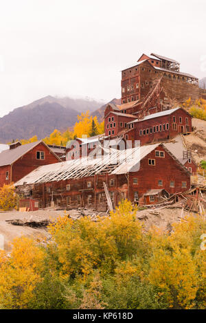 Wrangell St Elias Kennecott Concentration Mines Mill Alaska Wilds Banque D'Images