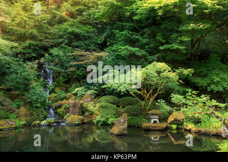 Jardin japonais de Portland, Portland, Oregon, USA Banque D'Images