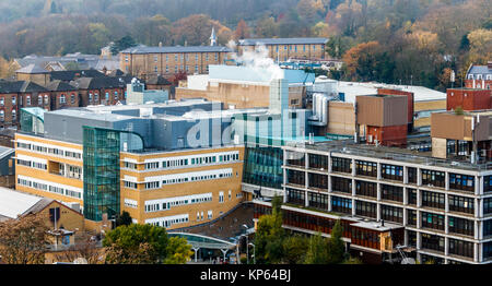 L'Hôpital Whittington à North Islington, Londres, Royaume-Uni, en vue d'en haut Banque D'Images