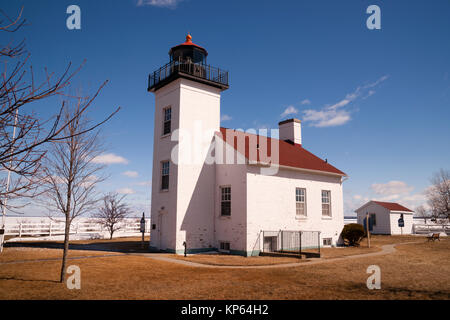 Sand Point Lighthouse Escanaba Michigan Little Bay De Noc Banque D'Images