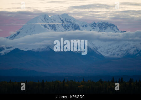 Montagnes Wrangell St Elias Alaska Tambour Mt Banque D'Images