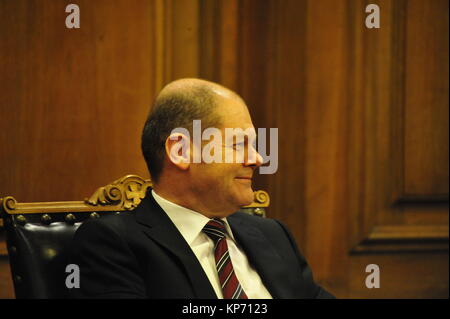 Bürgermeister Olaf Scholz (SPD), Hamburgische Bürgerschaft, Rathaus Hamburg, Deutschland Banque D'Images