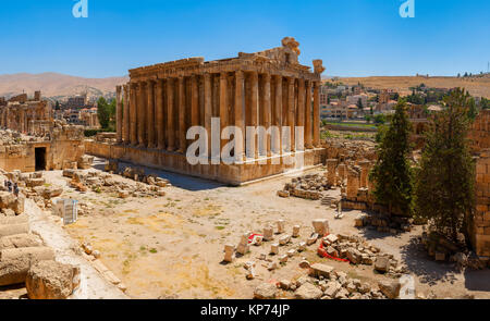 Ancienne ville de Baalbek au Liban.Panorama. Banque D'Images