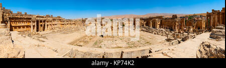 Ancienne ville de Baalbek au Liban.Panorama. Banque D'Images