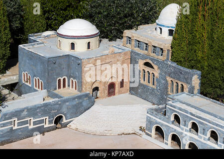 Latroun, ISRAËL - 23 NOVEMBRE 2017 : Musée de l'architecture culture miniature d'Israël à l'air libre. Banque D'Images