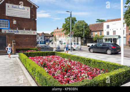 Ligne de Bell, High Street, Baldock, Hertfordshire, Angleterre, Royaume-Uni Banque D'Images