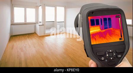 Fuite de chaleur détection infrarouge Banque D'Images
