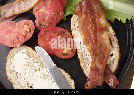 Ingrédients pour sandwich BLT Banque D'Images