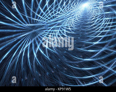 Résumé de l'image généré numériquement boucles bleu Banque D'Images