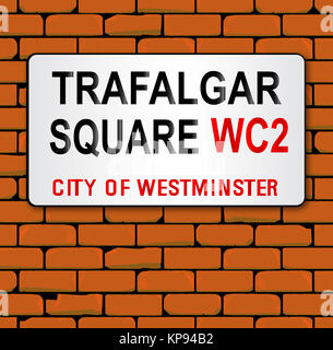 Trafalgar Place Name Sign Banque D'Images