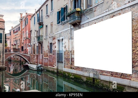 Panneau publicitaire à Venise Banque D'Images