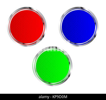 Icônes Web RVB ronde Banque D'Images