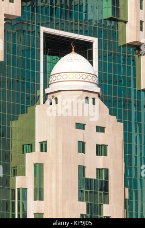 Mosquée de façade d'un gratte-ciel, Doha Banque D'Images