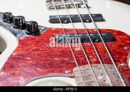 Guitare basse Close Up Banque D'Images