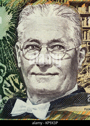 Howard Florey portrait de l'argent de l'Australie Banque D'Images