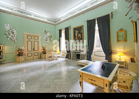 L'Achilleion Palace dans le village de Gastouri Corfou construire par l'Impératrice Elisabeth d'Autriche (connu sous le nom de 'Sissi') et plus tard acheté par Kaiser William Banque D'Images