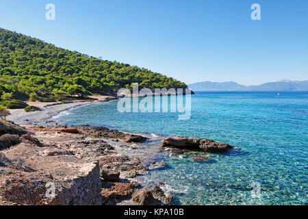 Plage de l'île Dragonera à Agistri, Grèce Banque D'Images