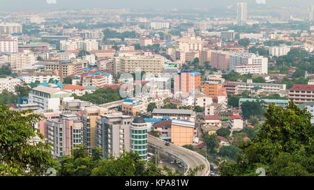 Pattaya Beach et la ville d'oiseau du point de vue Banque D'Images