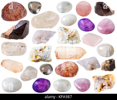 Divers minéraux quartz pierres et cristaux Banque D'Images