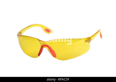 Lunettes de sécurité isolated on white Banque D'Images