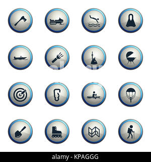 Récréation Active icon set Banque D'Images