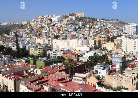 Vues de la cathédrale de Las Palmas resort de vacances île de Gran Canaria, une île espagnole, au large de la côte nord de l'Afrique de l'ouest décembre 2017 Banque D'Images