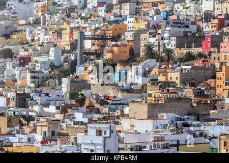 Vues de la cathédrale de Las Palmas resort de vacances île de Gran Canaria, une île espagnole, au large de la côte nord de l'Afrique de l'ouest décembre 2017 Banque D'Images