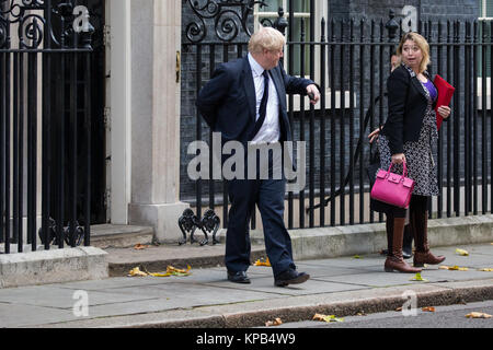 Londres, Royaume-Uni. 22 novembre, 2017. Boris Johnson, Ministre des affaires étrangères et du Commonwealth, feuilles 10, Downing Street, à la suite d'un Cabin Banque D'Images
