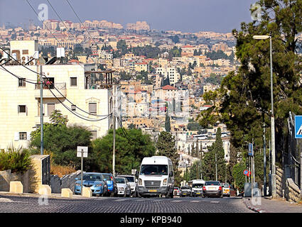 Jérusalem, Israël - 20 septembre 2017 : road à Jérusalem, Israël Banque D'Images