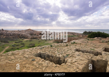 Les Tombeaux des Rois, une partie du site archéologique de Paphos, Chypre Banque D'Images