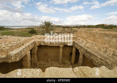 Les Tombeaux des Rois, une partie du site archéologique de Paphos, Chypre Banque D'Images