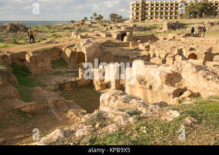 Les Tombeaux des Rois, une partie du site archéologique de Paphos, Chypre Banque D'Images