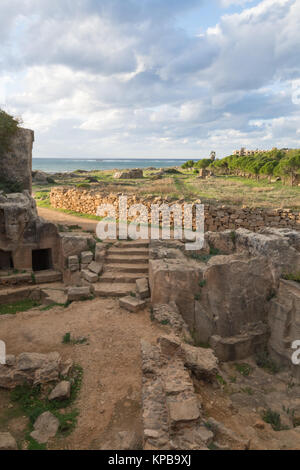 Les Tombeaux des Rois, une partie du site archéologique de Paphos, Chypre Banque D'Images