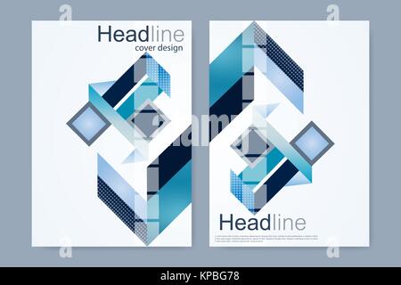 Pour les modèles vectoriels modernes brochure, flyer, magazine couverture ou le rapport dans le format A4.Abstract brochure design Illustration de Vecteur