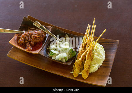 Poulet Satay Banque D'Images