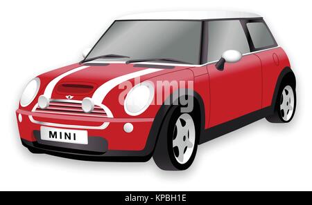 Voiture Mini Cooper illustration de la mini car en format vectoriel. Illustration de Vecteur