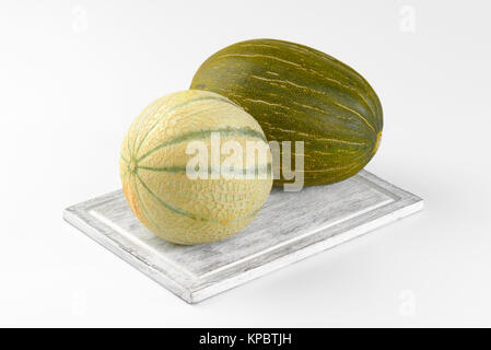 Deux melons frais Banque D'Images