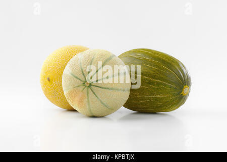 Trois melons frais Banque D'Images